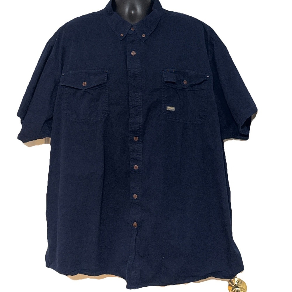 Ariat Rebar Men's Navy SS Shirt 4XL‎